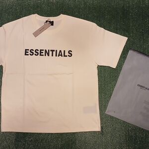 Essentials Men's Short Sleeve Cream Tee
